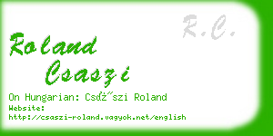 roland csaszi business card